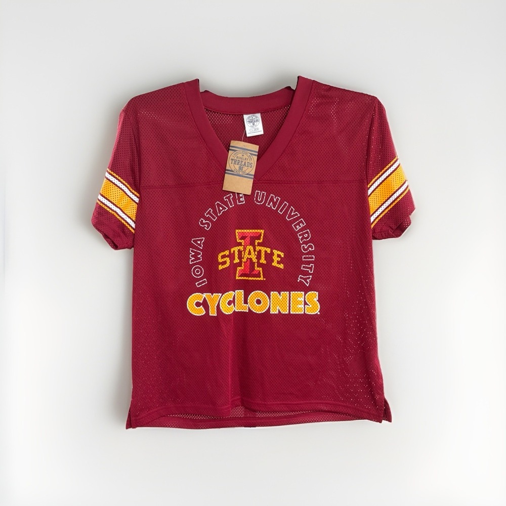 THREADS IOWA STATE CYCLONES football jersey red LARGE 12 14 womens NEW P108